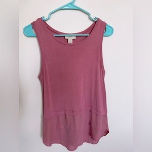 Cute pink sleeveless blouse by LOFT.